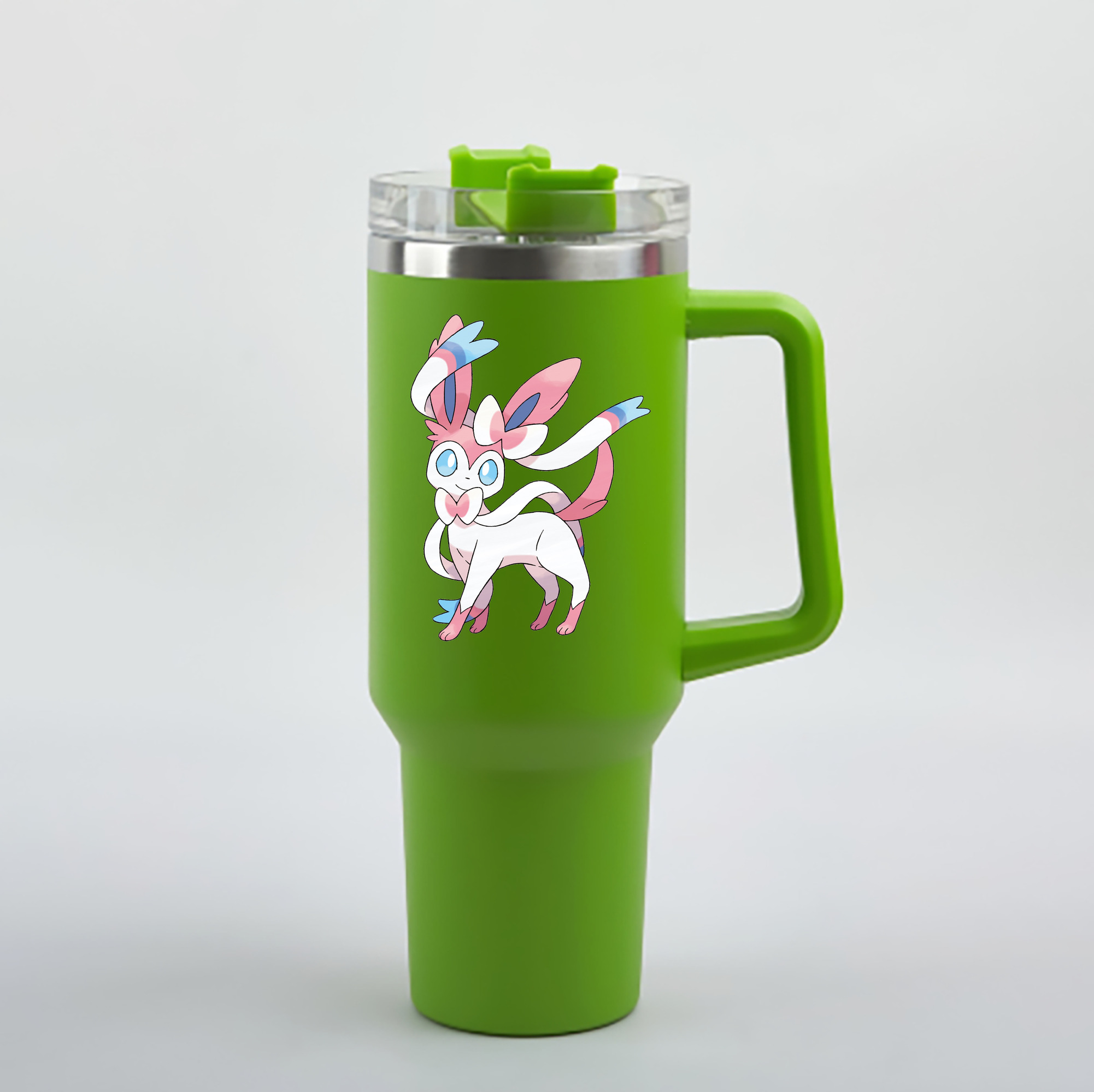 （画像用） ポケットモンスター Pokémon 1200mL車用タンブラー - クリスタルステッカー（プラスチックストロー付き）